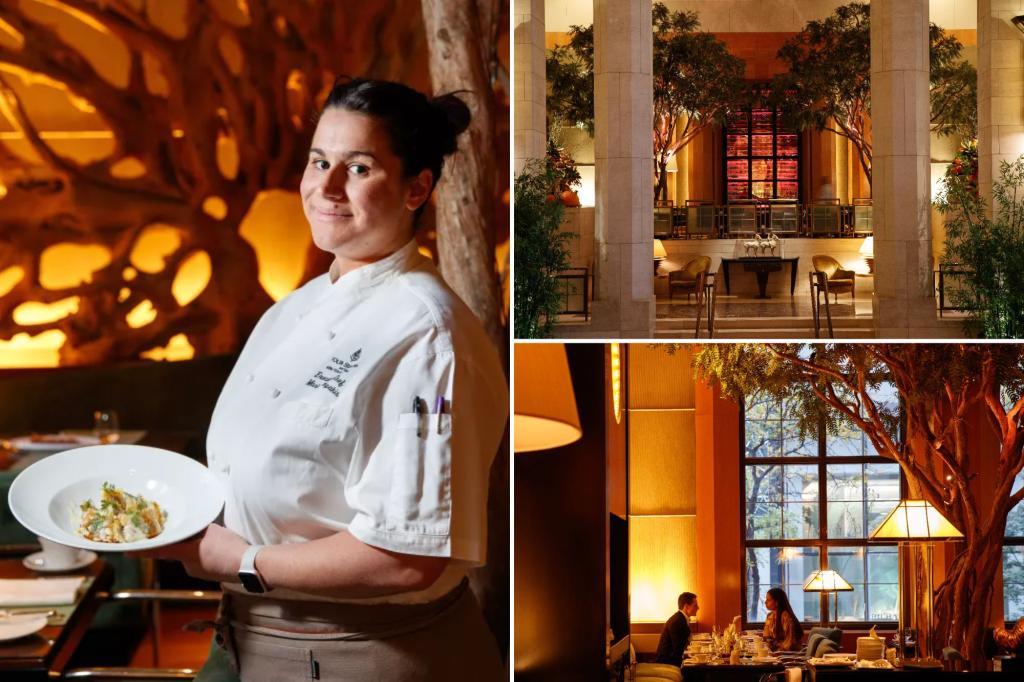 The famous NYC restaurant at the newly opened Four Seasons remains a food garden.